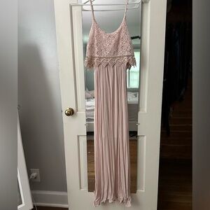 NWOT! Maurice’s maxi dress with lace overlay! Size large!